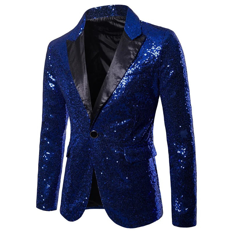 Fabian - Elegante Anzugjacke mit Schmaler Passform und Pailletten für Männer