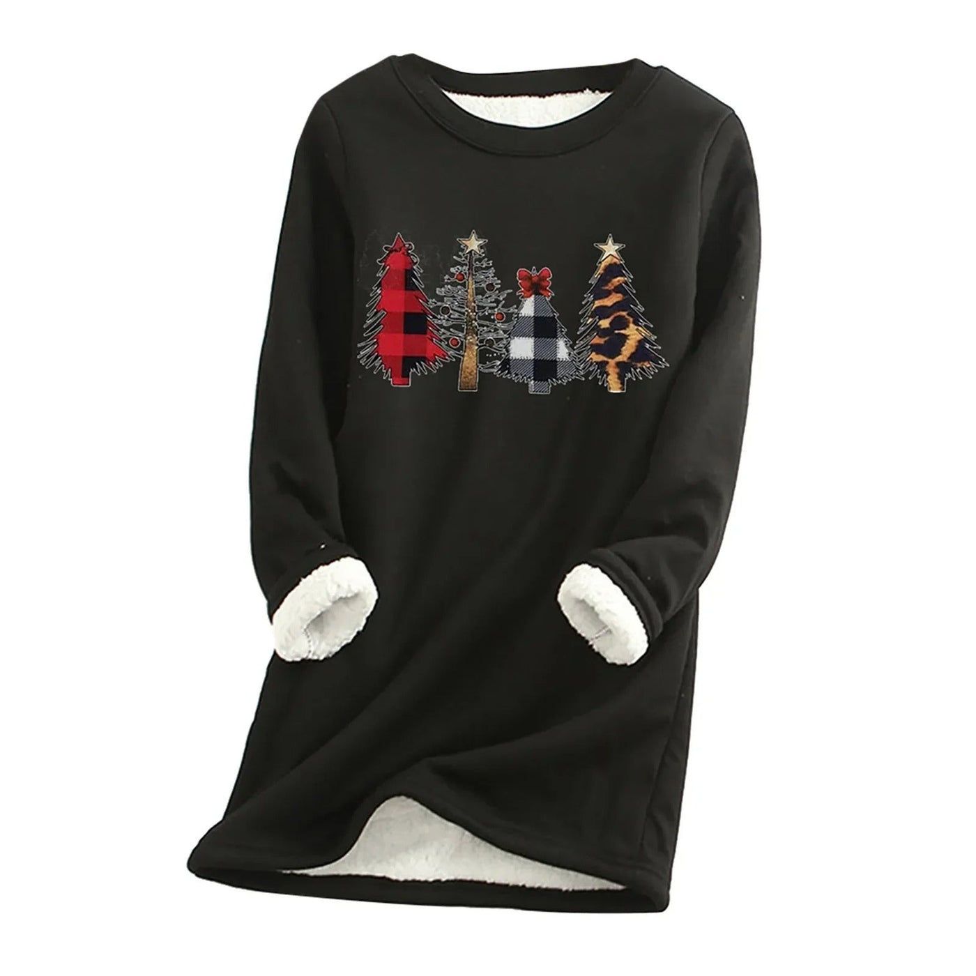 Jana - Damen Weihnachtspullover mit Tannenbaum-Design