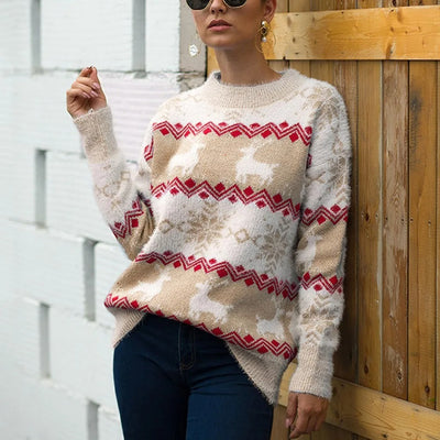 Frida - Damen Norweger-Pullover im Retro-Look
