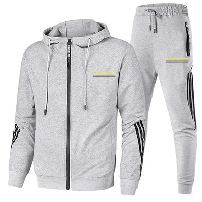 Erik - Trainingsanzug Set mit Reißverschluss-Pullover mit Kapuze und Jogginghose für Männer
