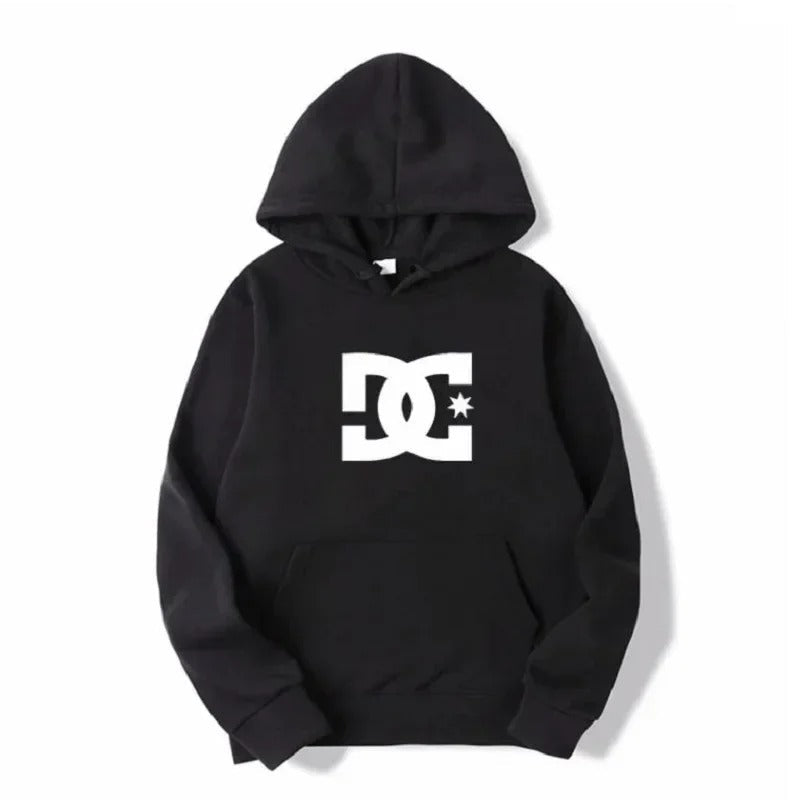 Kim - Kapuzenpulli mit Lockerer Passform und DC Buchstabenaufdruck für Männer und Frauen