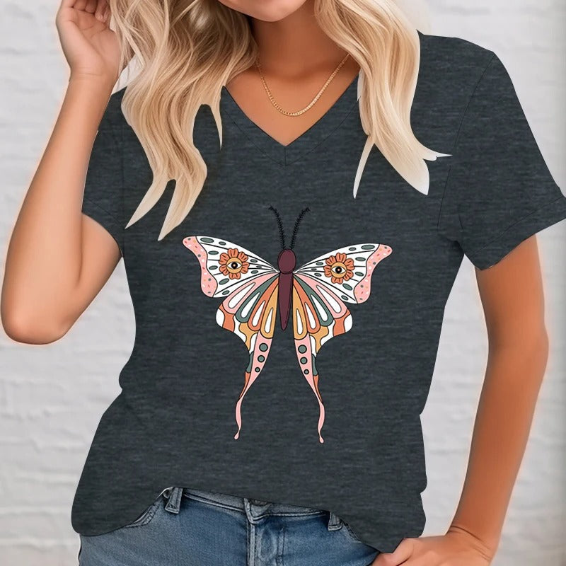 Brumwell® | Bedruckte Bluse mit V-Ausschnitt