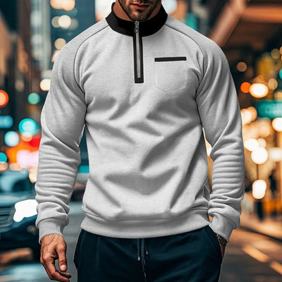 Herren Quarter-Zip Pullover Top