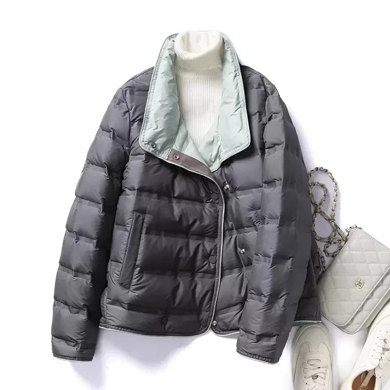 Alona - Daunen-Winterjacke mit Stehkragen für Frauen