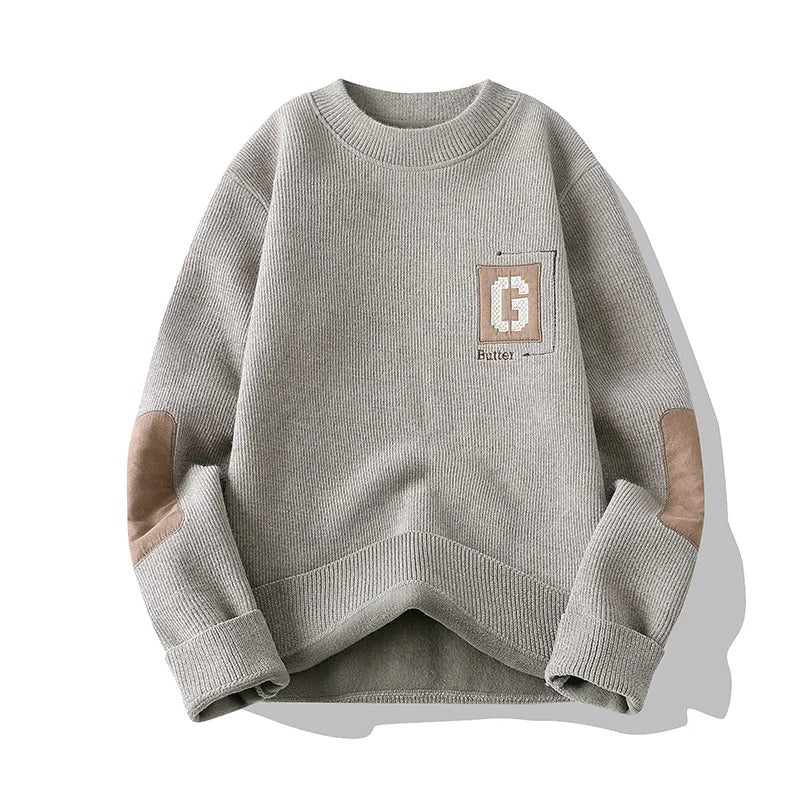 Henrik - Herren Pullover mit Patch-Details