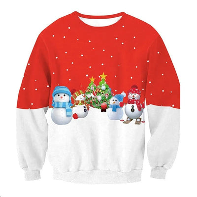 Joris - Warmer Strickpullover mit lustigem 3D-Weihnachtsmotiv für Männer und Frauen