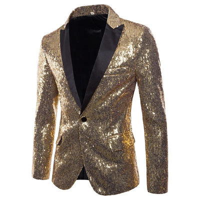 Fabian - Elegante Anzugjacke mit Schmaler Passform und Pailletten für Männer