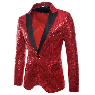 Fabian - Elegante Anzugjacke mit Schmaler Passform und Pailletten für Männer