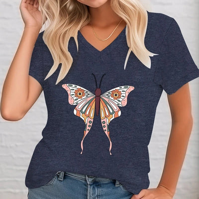 Brumwell® | Bedruckte Bluse mit V-Ausschnitt