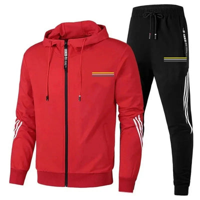 Erik - Trainingsanzug Set mit Reißverschluss-Pullover mit Kapuze und Jogginghose für Männer