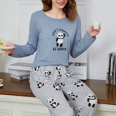 Mirko - Bequemes Pyjama-Set mit langärmeligem Pullover und passender Pyjama-Hose für Frauen