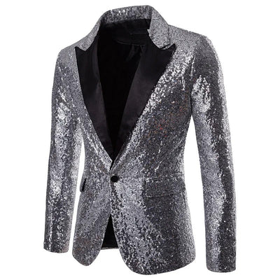 Fabian - Elegante Anzugjacke mit Schmaler Passform und Pailletten für Männer