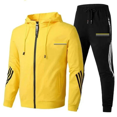Erik - Trainingsanzug Set mit Reißverschluss-Pullover mit Kapuze und Jogginghose für Männer