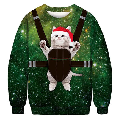 Boris - Warmer Pullover mit 3D-Weihnachtsmotiv für Männer und Frauen