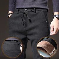 Norton - Männer Winter Fleece Warme Casual Hosen in Schwarz