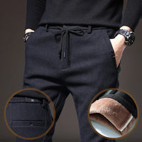 Norton - Männer Winter Fleece Warme Casual Hosen in Blau