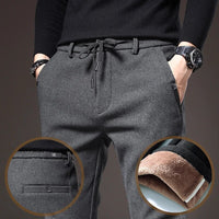 Norton - Männer Winter Fleece Warme Casual Hosen in Grau