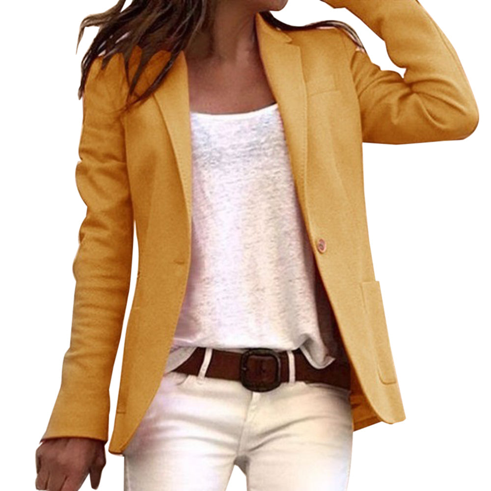 Damen Sommerblazer mit Reverskragen und Taschen