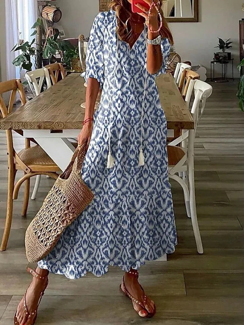 Bettina | Maxikleid Sommer Leicht und Atmungsaktiv, Bohème Stil