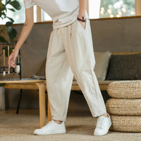 Filippo - Leinen Sommer Hosen in Beige