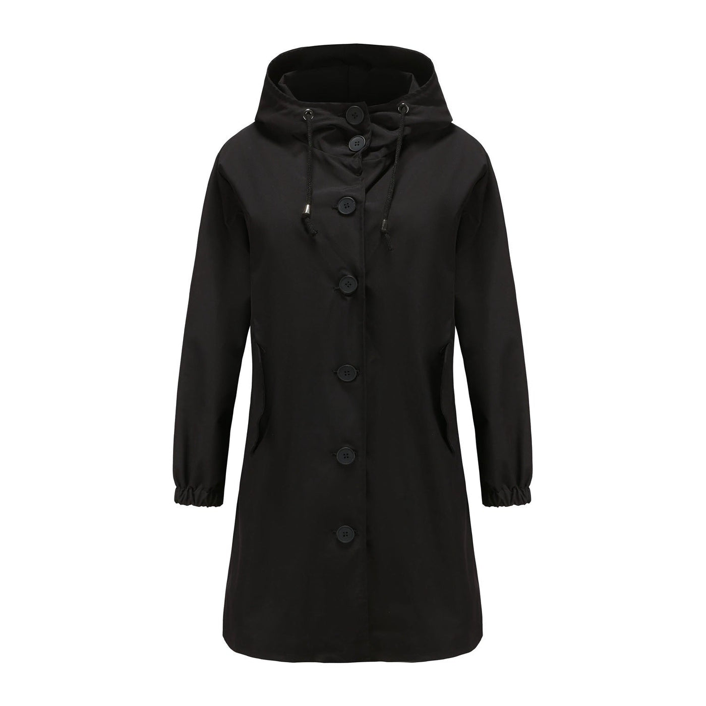 Stylische Wasserdichte Regenjacke mit Knopfleiste und Kapuze für Damen | Ideal für den Winter