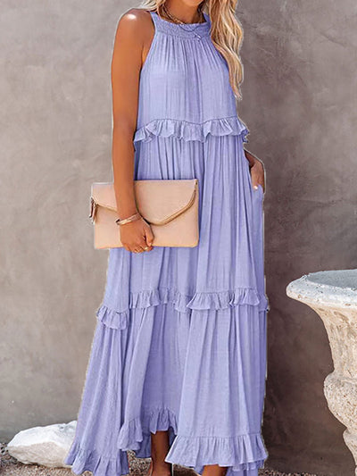Ärmelloses Sommerkleid wit Bauchabdeckung