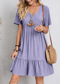 Bora | Figurschmeichelndes Sommerkleid in Lila