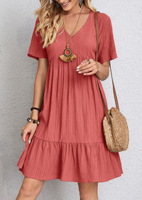 Bora | Figurschmeichelndes Sommerkleid in Hellrot