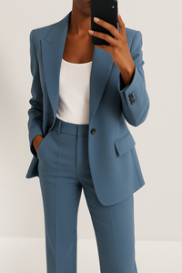 Vera | Eleganter Hosenanzug mit Blazer in Blau