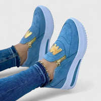 Wilhelmina | Damen Orthopädische Slip-On Sneaker in Blau