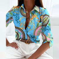 Elle | Schicke Bluse mit Kragen in Hellblau