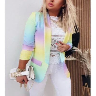 Thanea | damen langarm tie dye blazer
