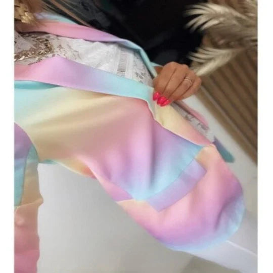 Thanea | damen langarm tie dye blazer