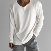 Loik - Lässiges und luftiges Sweatshirt für Herren in Weiß