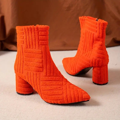 Monalies | Elegante Unifarbene Schuhe mit dickem Absatz