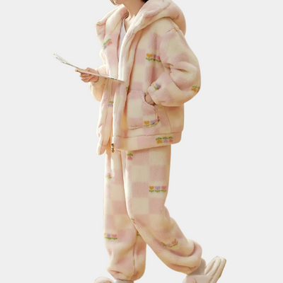 Verwöhnen Sie sich mit dem KAHLIA Luxus-Pyjama-Set für Frauen