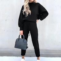 Cyntia - Komfortables, gemütliches Loungewear-Set für Damen in Schwarz