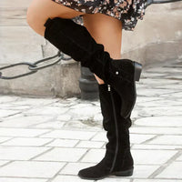 FELICIA  -  luxuriösen Leder Damenstiefel in Schwarz